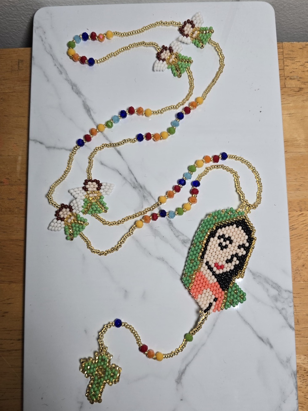 Huichol Beaded Necklace Rosary